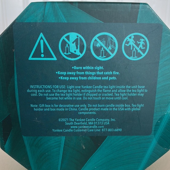 NWOT Yankee Candle Luminary Tea Light Ceramic Holder & 4 Tea Light Candles - Picture 6 of 12